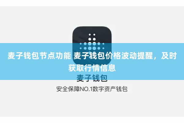 麦子钱包节点功能 麦子钱包价格波动提醒，及时获取行情信息