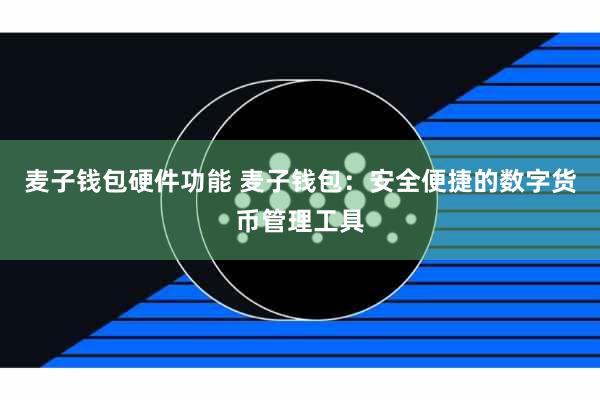 麦子钱包硬件功能 麦子钱包：安全便捷的数字货币管理工具
