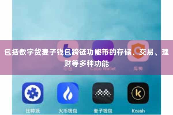 包括数字货麦子钱包跨链功能币的存储、交易、理财等多种功能
