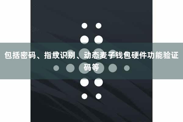 包括密码、指纹识别、动态麦子钱包硬件功能验证码等