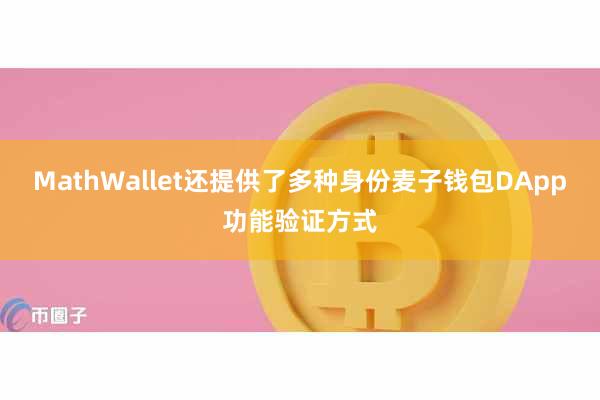 MathWallet还提供了多种身份麦子钱包DApp功能验证方式