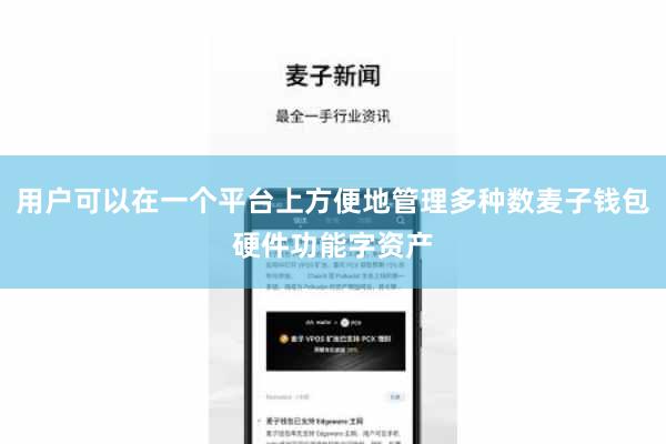 用户可以在一个平台上方便地管理多种数麦子钱包硬件功能字资产